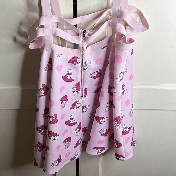 My Melody Strappy Suspender Skirt Pink Size Large Nwt - Picture 6 of 9
